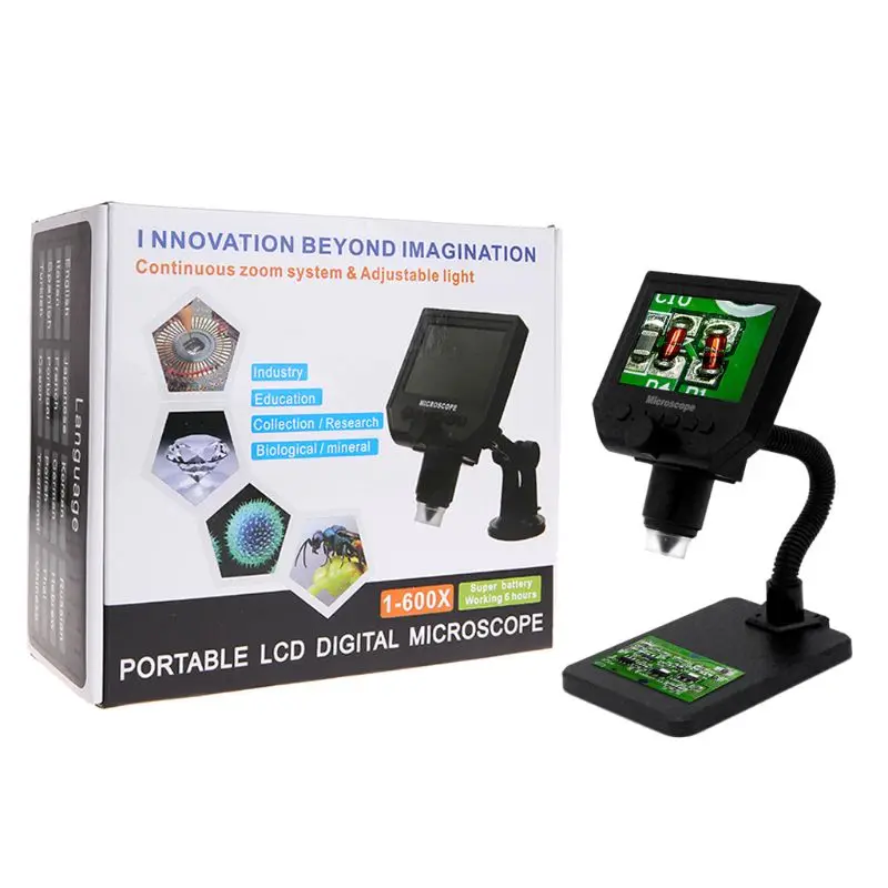 

G600+ Upgrade HD 3.6MP Digital Microscope 4.3" LCD Microscopes Magnifier Camera