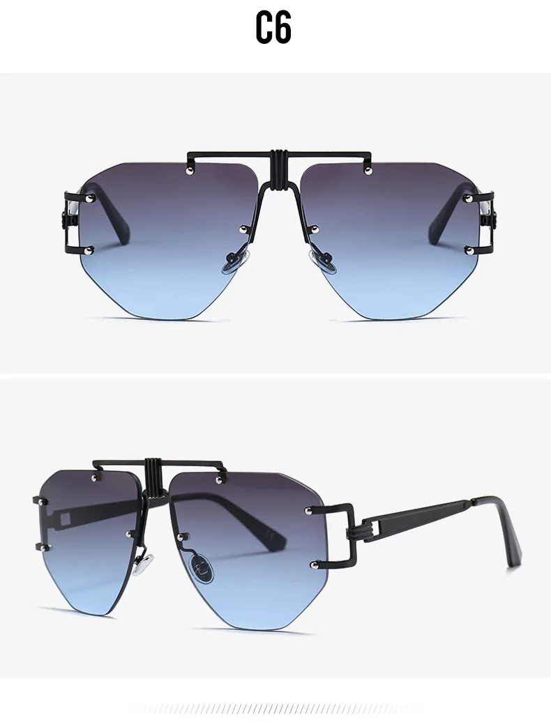 HBK унисекс Пилот солнцезащитные очки большая рамка винтажные женские мужские брендовые дизайнерские новые модные трендовые Солнцезащитные очки градиент UV400