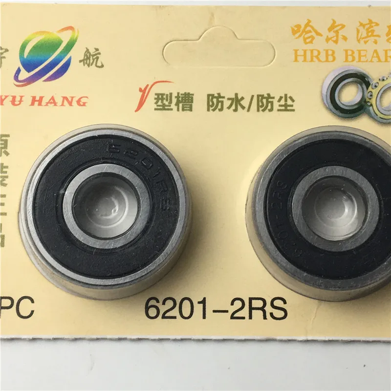 

6201-2RS 12x32x10mm Rotate Quiet High Speed and Durable, Double Seal and Pre-Lubricated, Deep Groove Ball Bearings.