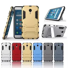 100 pcs para meizu m3 note pro 6 u10 u20 mx6 mini m3 mx5 case de luxo tpu + pc com suporte de plástico rígido dupla armadura tampa traseira telefone