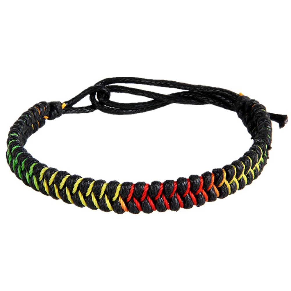 

Wholesale Fashion Jewellery Waxed Cords Braided Hemp Rope Woven Hand Made Friendship Colorful Bracelet New Design
