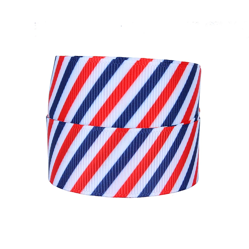 

FLRA Ribbon (50yards/lot)FLORA Ribbons wholesale red and blue stripe printing grosgrain ribbon