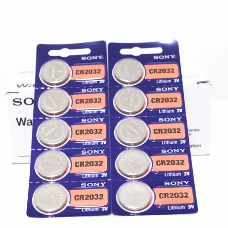 

200pcs/lot SONY Original cr2032 Button Cell Batteries 3V Coin Lithium Battery For Watch Remote Control Calculator cr2032