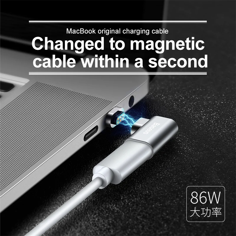 Baseus type C Магнитный локоть адаптер для Macbook Nexus 5X6 P OnePlus 2 3 быстрая зарядка магнит USB