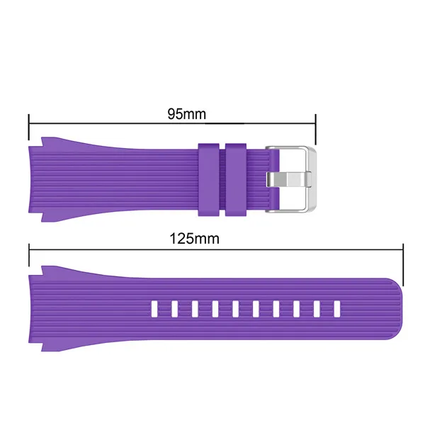 Galaxy 46 мм сменный браслет наручных часов с силиконовым ремешком для samsung Шестерни S3 22 мм спортивный браслет для samsung Galaxy 46 мм SM-R800 часы - Цвет ремешка: Фиолетовый