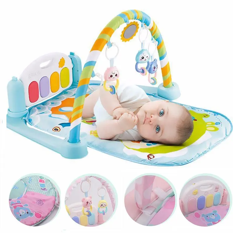 

Baby Newborn Gym Mat Carpet Multifunction Piano Music Rattle Playmat Activity Game Educational Toy FJ88