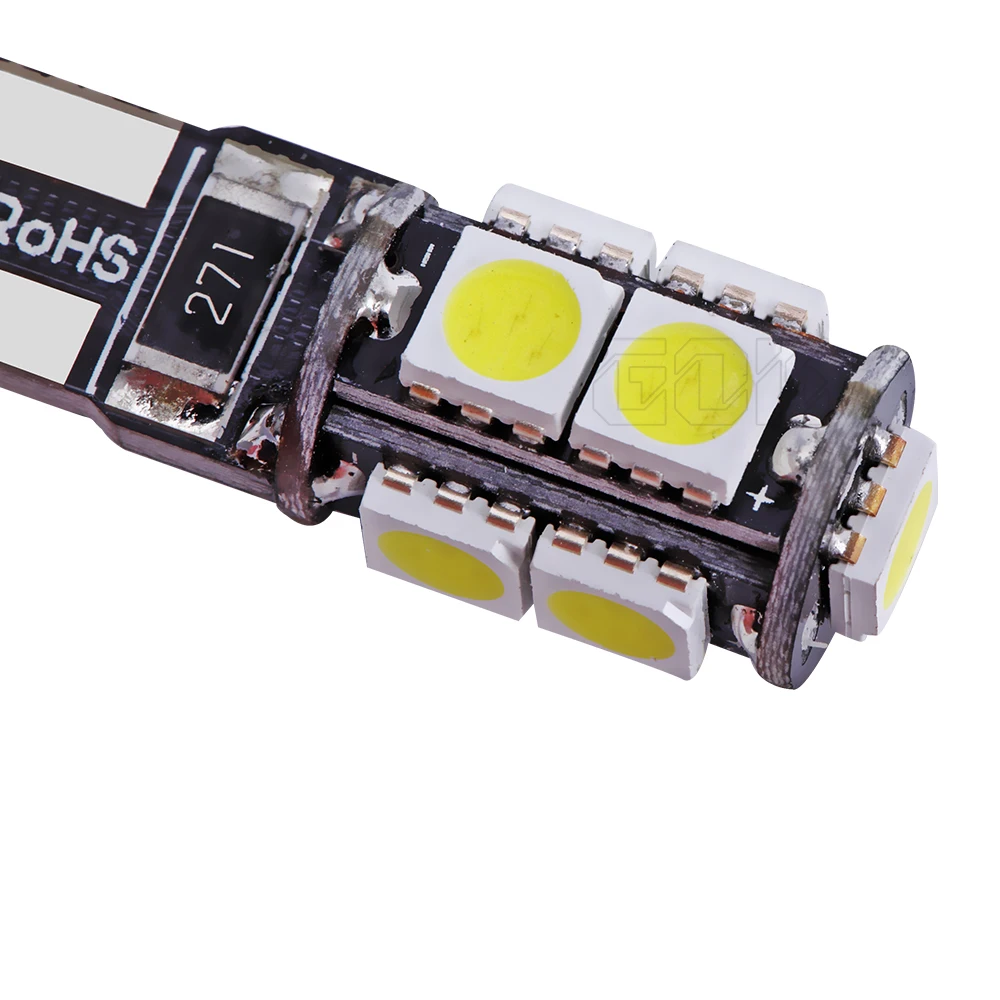 Автомобильные светодиодные лампы Canbus w5w T10 9led W5W 194 t10 9SMD 5050 50 шт./лот 2 DIN бесплатная