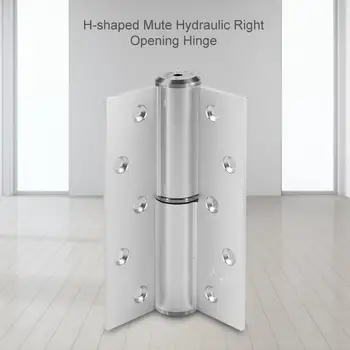 

5inch H-shaped Mute Hydraulic Buffer Hinge Door Closer Sand Silver deurscharnieren Automatic Right Open Closing Hinge Hot Sale