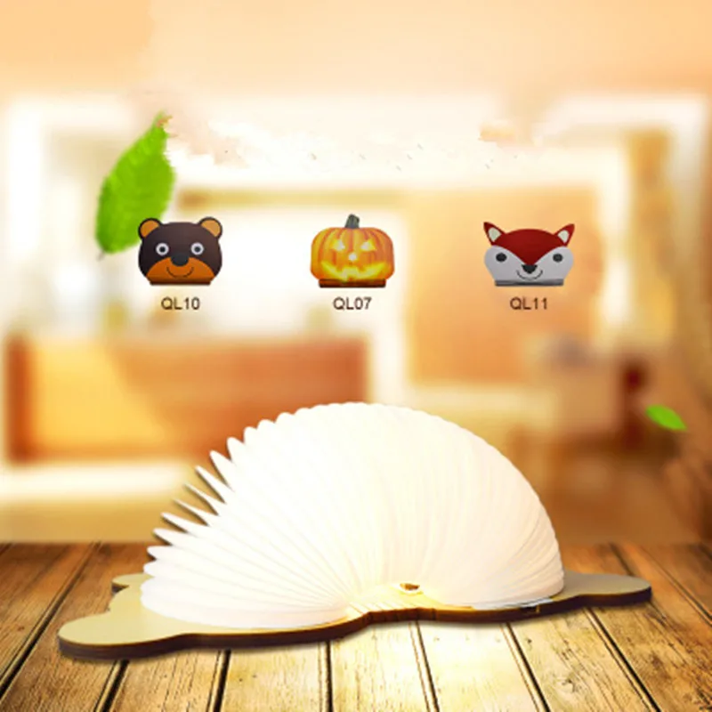 

Rechargeable 3D Lights Print Bear Pumpkin Lamp Change Touch Switch Bedroom Bookcase Usb Led Night Light Home Decor Creative Gift