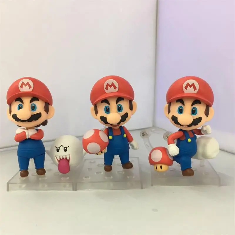 Nendoroid Super Mario Brothers Mario Luigi PVC Фигурки Коллекционная модель игрушки куклы 3 шт./компл. 10 см