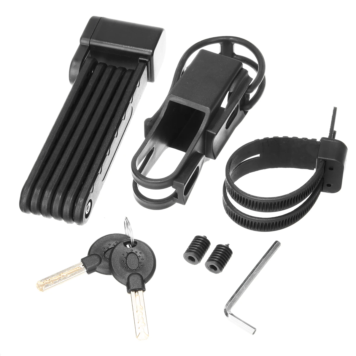 Bike Anti-Theft Folding Lock Black Bicycle Motorcycle Lock Cycle MTB Bike Security Lock Bicycle Accessories