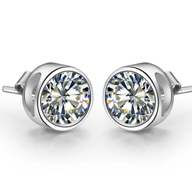 zilveren diamanten oorbellen zilveren diamanten oorbellen