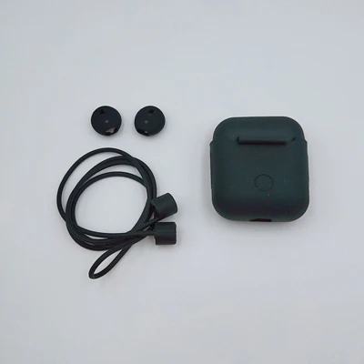 3 в 1 силиконовый чехол, защитный чехол для Iphone Airpods с ремешком против потери, крышка для наушников Air pods, bluetooth наушники - Цвет: A