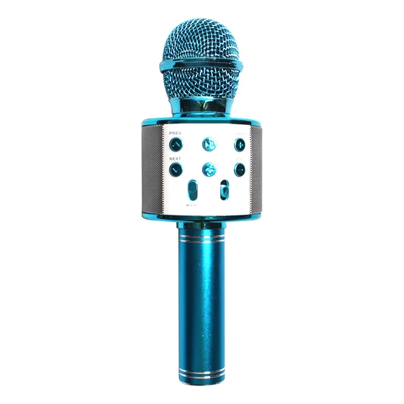 WS-858 Bluetooth Wireless Microphone Handheld Karaoke Mic USB Mini Home KTV For Music Playing Singing Speaker Player