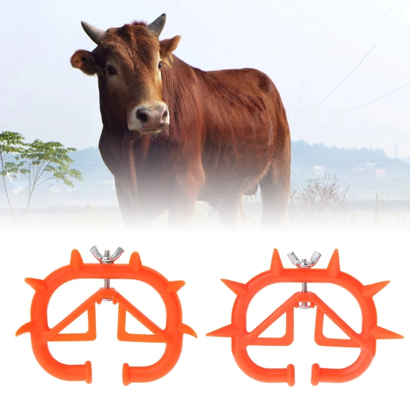 Новейший инструмент для отлучения теленка, коровы, скота, фермы, скота, против сосания, бычья кожа, зажим для носа, JUL-4A