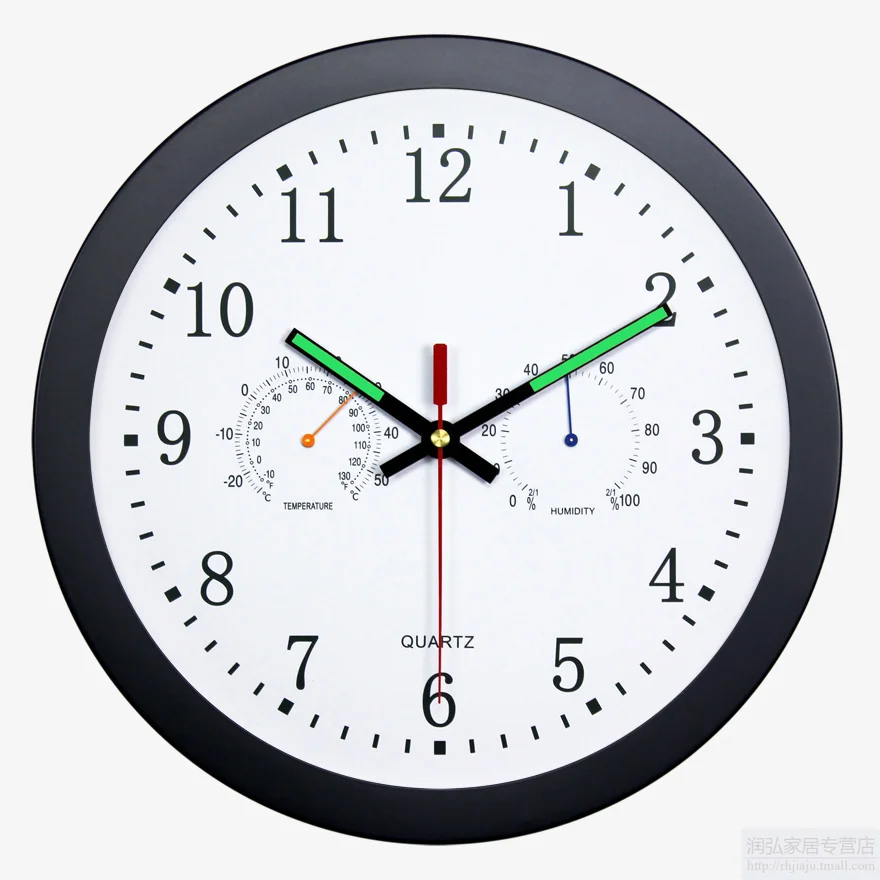 Металлические настенные часы современного дизайна часы с термометром механизм тайный запас настенные часы светящиеся Relogio Parede домашний декор 50ZB260