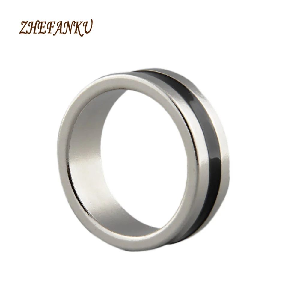 Hot New Strong Magnetic Ring New Fashion Finger Magician Trick Props Tool Color Silver+Black-in