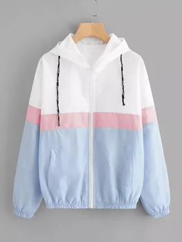 

Autumn New Pattern Women Elastic Waist Hooded Loose Coat Ladies Jackets Plus Size