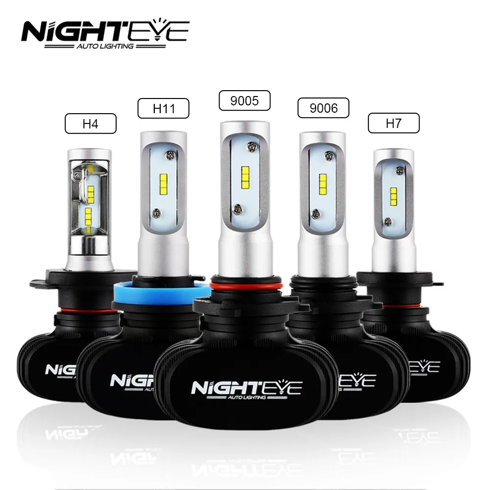 Nighteye Auto Lighting 6500K H4 H7 H8 H9 H11 Car LED Headlights Bulbs