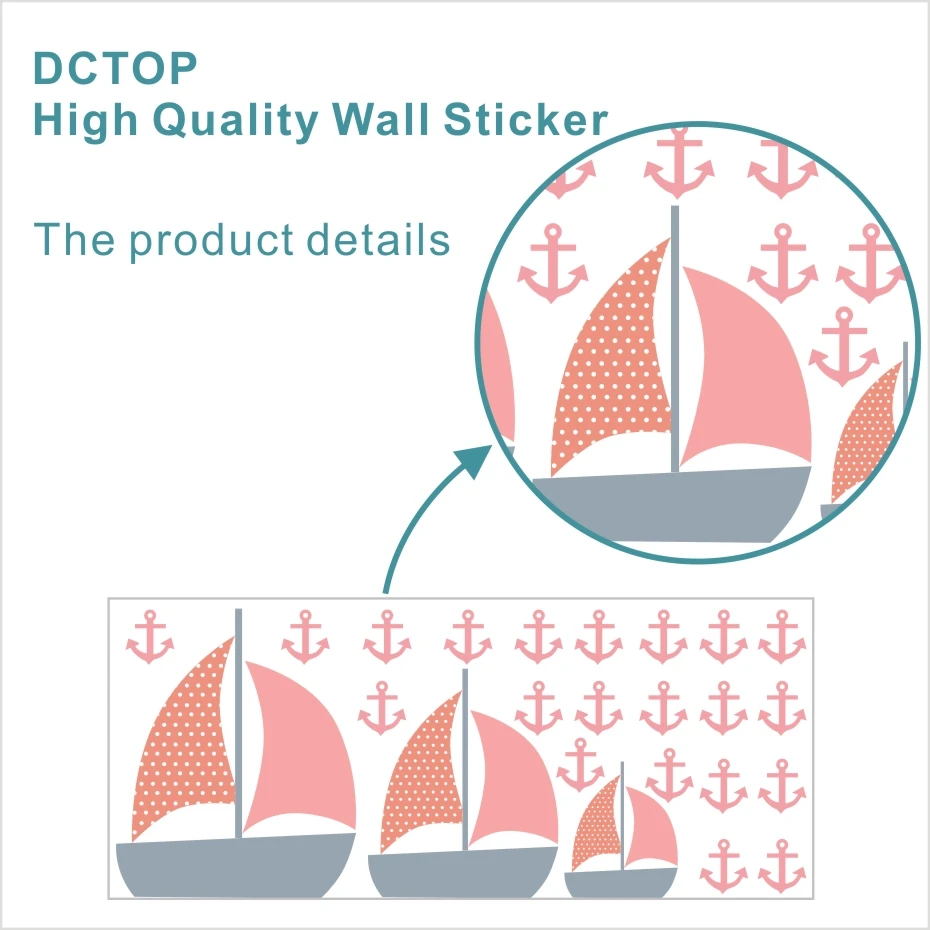 Pink Anchors Wall Sticker 1
