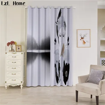 

LzL Home new 3d character pattern blackout curtains for living room luxury hotel curtains modern elegant noble window decoration