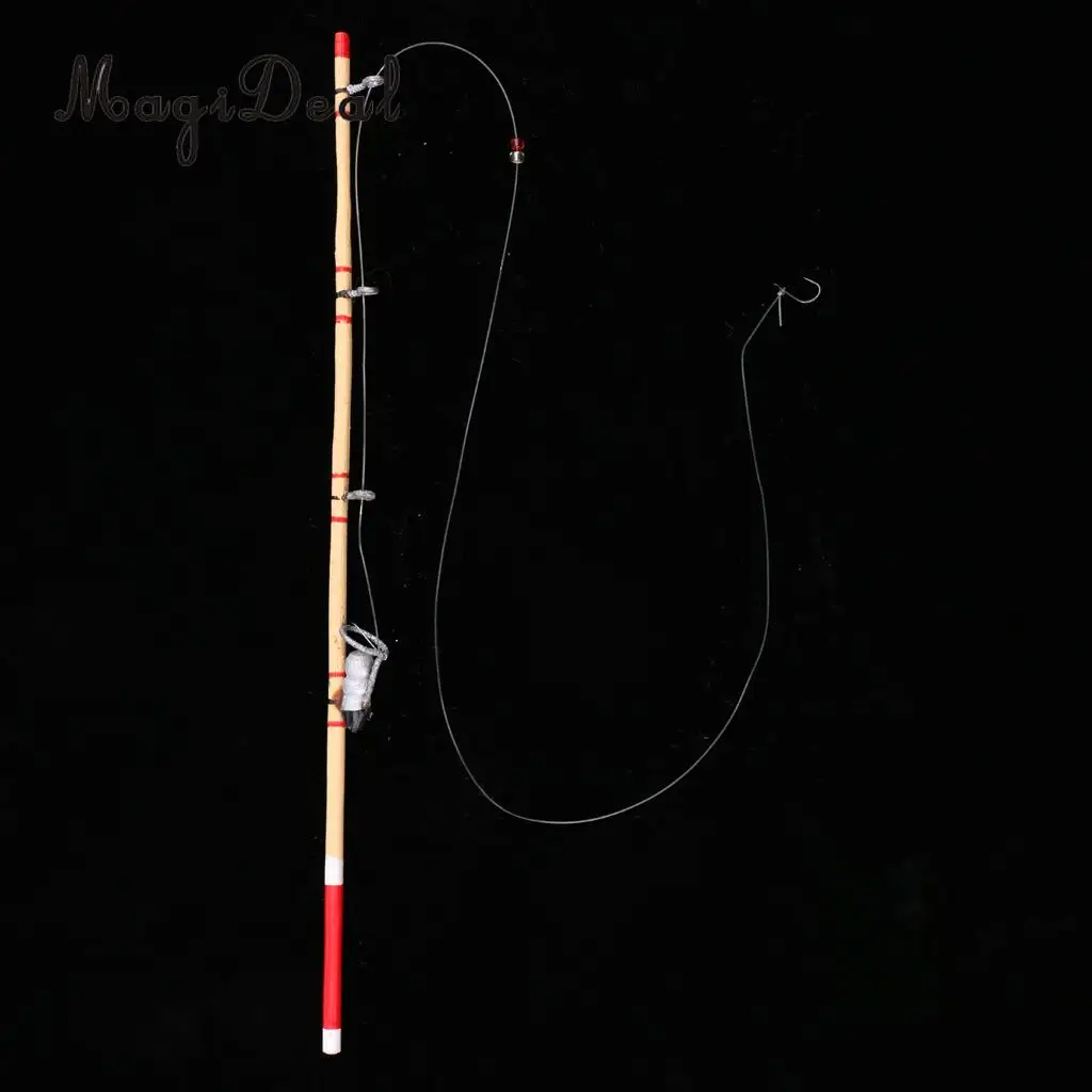 1Pc 1/12 Scale Dollhouse Miniature Fishing Rod Fishing Pole for Dolls House Decor Kids Children Toy