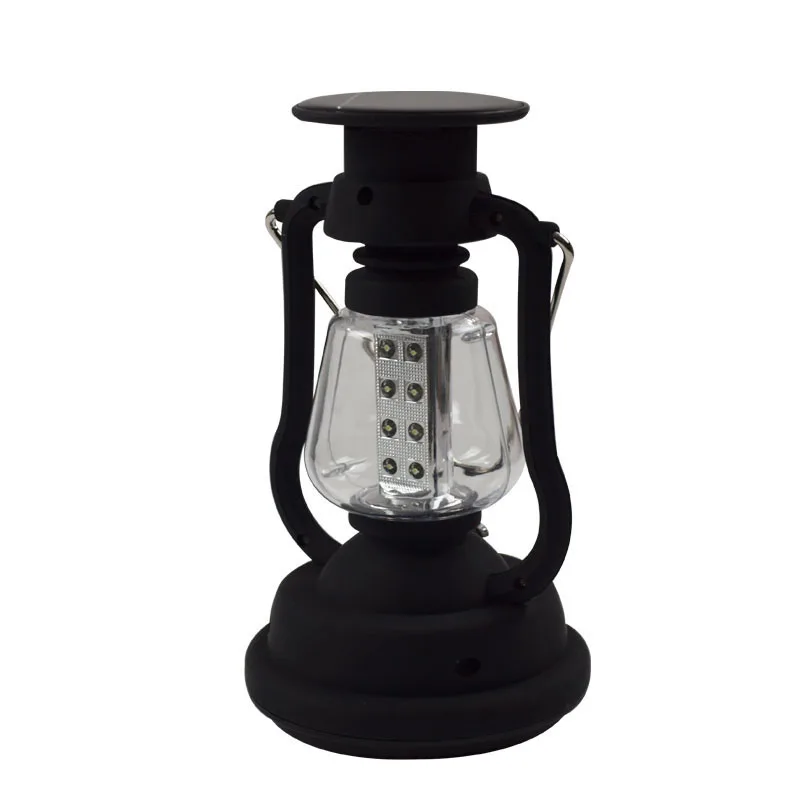 

Led lamps outdoor camping adventure retro portable horse lamp 16LED solar charging hand crank antique camping tent lamp