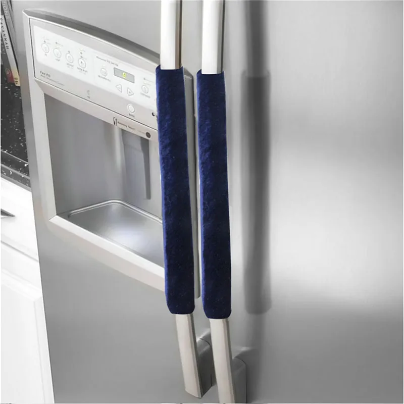 Пара крышки ручки холодильника кухонная техника крышка холодильника кухонные аксессуары Прямая поставка украшения для дома - Цвет: Blue