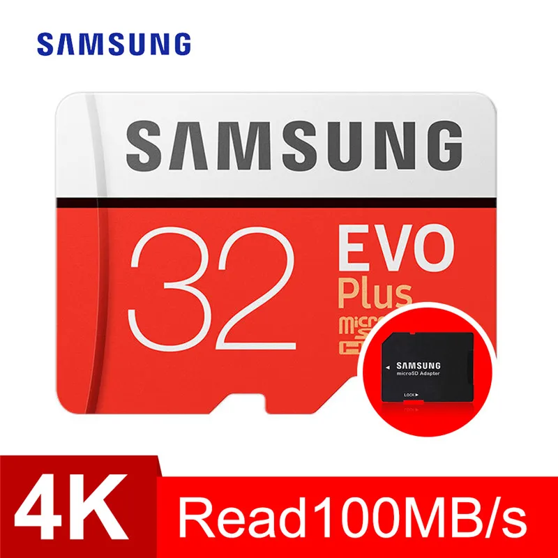 SAMSUNG Micro SD карта памяти 32 Гб 64 Гб 128 ГБ 256 ГБ 512 ГБ EVO Plus класс 10 Водонепроницаемая TF Память sim-карта для смартфонов - Емкость: MB-MC32G0