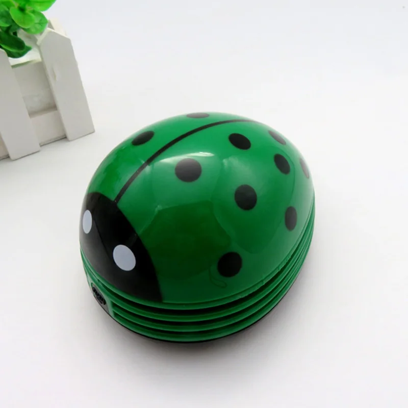  Desktop Keyboard Handheld Portable Mini Ladybug Inhalation Rubber Coffee Table Vacuum Cleaner Dust 