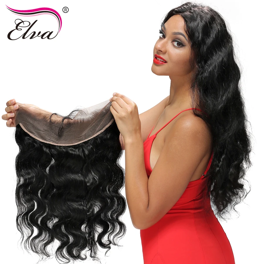 ผมElva Preดึงลูกไม้หน้าผากปิด13x4ร่างกายคลื่น8-18 ''ผมRemyบราซิลกับเด็กผมธรรมชาติH Airlineส่วน