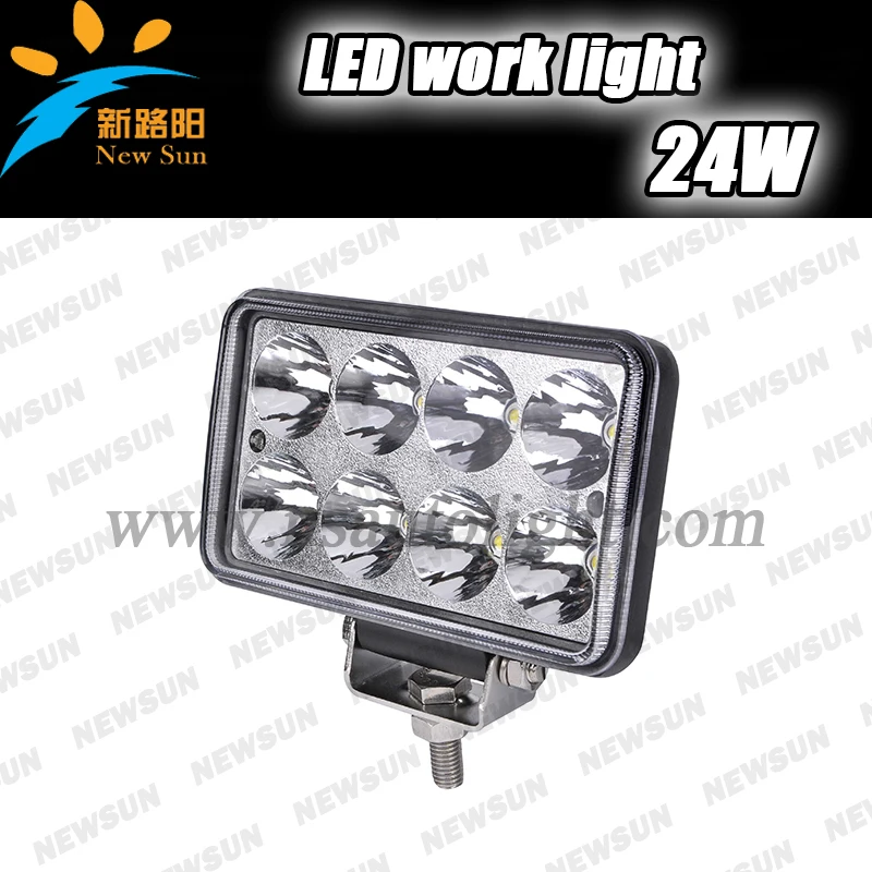 

Waterproof LED Work Light 24W LED Offroad tractor Driving Light SUV ATE 4WD Truck 4X4 construction led working light spotlight