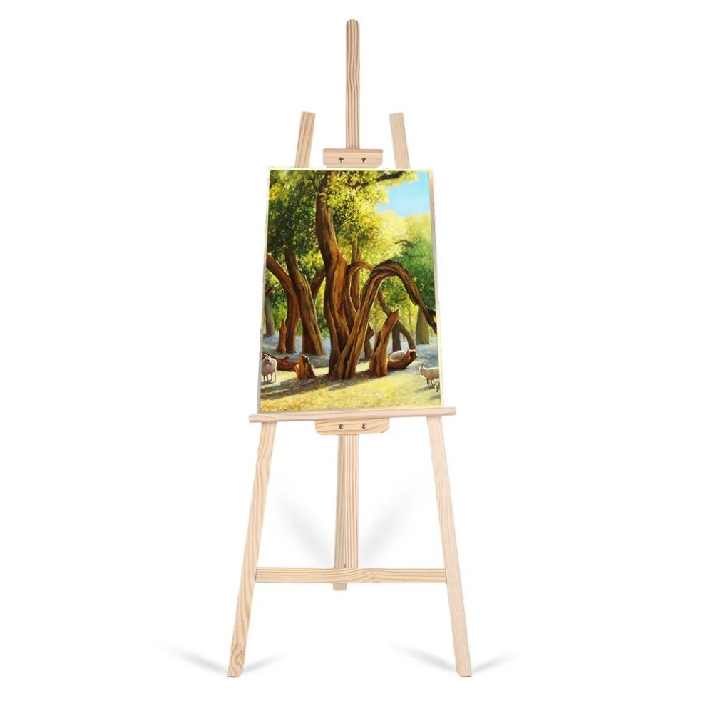 

Portable Studio Wooden Easel Wedding Table Card Stand Display Holder Art Craft Artist Tilt Pine Wood Drawing Board 1.8M