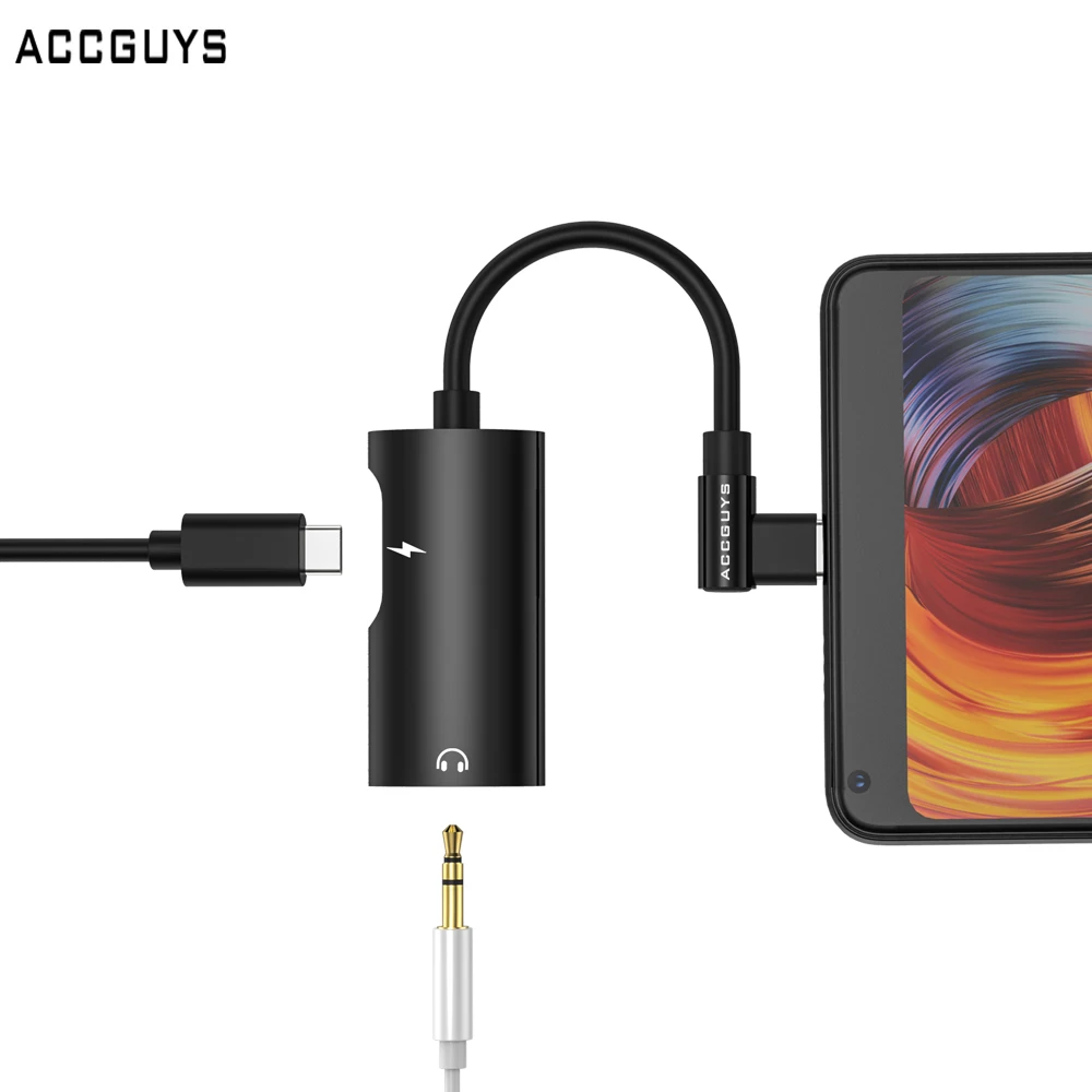 ACCGUYS Тип usb C до 3,5 мм Наушники Адаптер для huawei P20/коврики 10/Pro Нубия Moto Z Aux аудио зарядный кабель музыка конвертер звонков