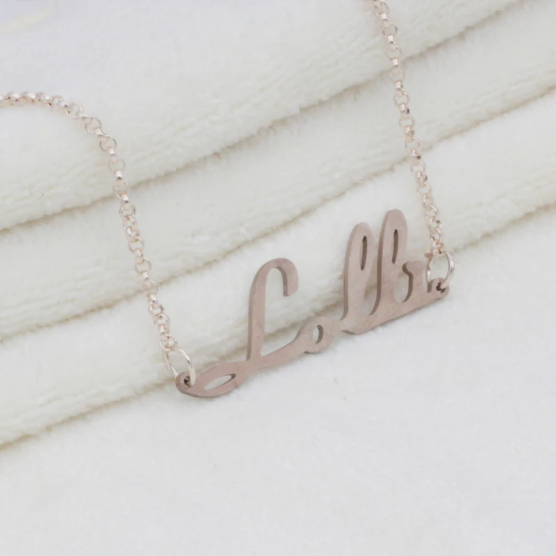Customized Name Necklace Rose Gold Necklace Handmade Jewelry Custom Any