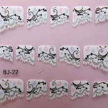 Последние 3D франч поддельные наклейки на ногти цветок gridding украшения ногтей 1000 шт/Партия EMS/DHL