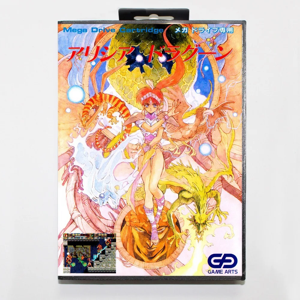 16 бит Sega MD игровой Картридж с розничной коробкой Alisia Драгунский карточная игра