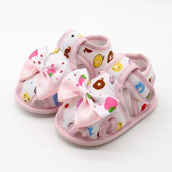 

Summer Cute Toddlers Bow Soft Sole Baby Shoes Kids Girls Skid Proof Princess First Walker