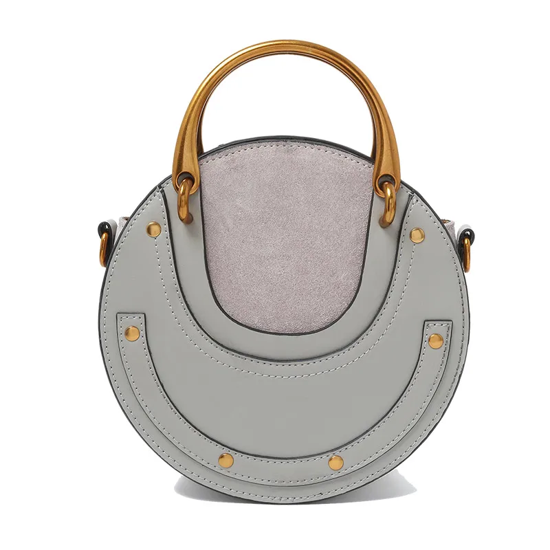 Véritable Villosités Femme Marque Bandoulière caramel White Épaule À Sac Métal En gray Femmes Cuir Color Luxe black yellow Main Vintage Bague blue De brown qwxwt4vSF
