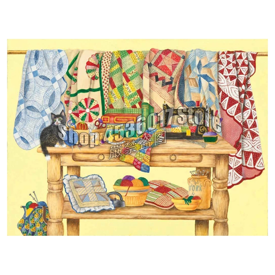 The Quilting Table 5D DIY diamond embroidery Baby Animals Cats painting Cross Stitch full drill Rhinestone mosaic home | Дом и сад