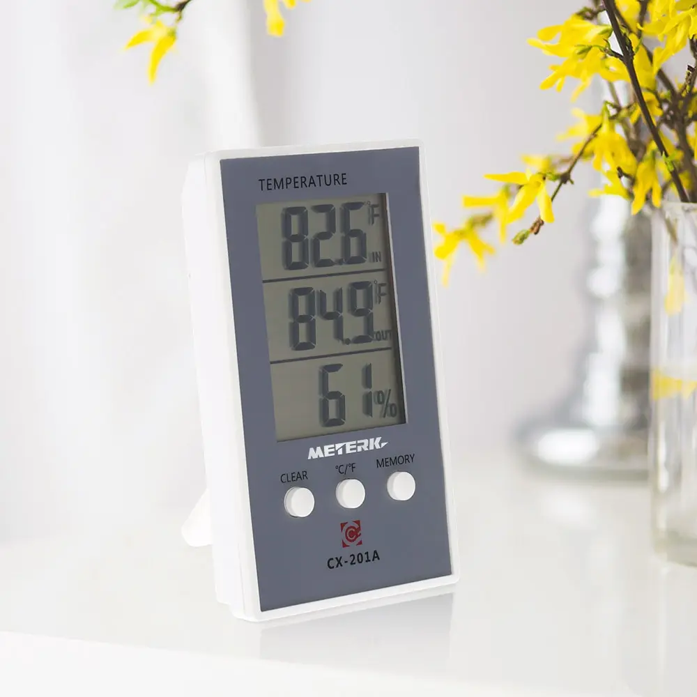 

Meterk Digital Indoor/Outdoor Thermometer Hygrometer weather station tester Temperature Humidity MeasureMax Min Value Display