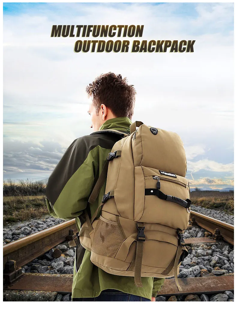 45L мужской военный рюкзак, рюкзак для альпинизма, тактические рюкзаки, Оксфордские камуфляжные сумки для путешествий, походов, Походов, Кемпинга, сумка XA758WA