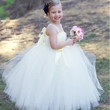 Цветок Девочки Платья с Пояса Принцесса Причастие Бал Партии Pageant Платье для Свадьбы Девочка Дети/Дети платье