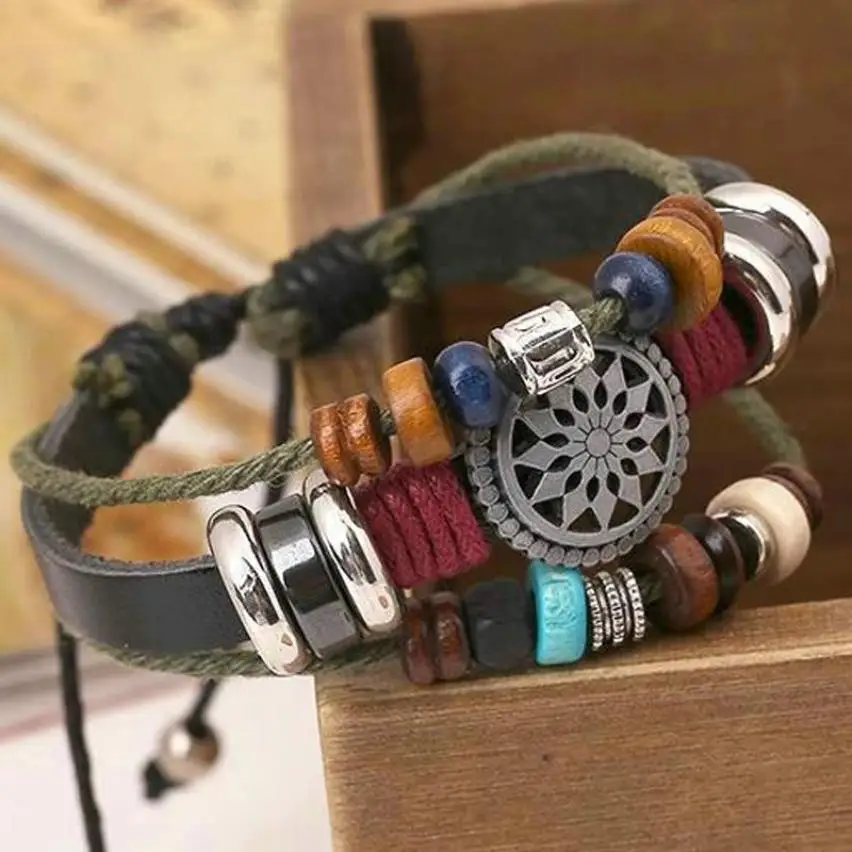 

2019 New New Women Vintage Bohemia Wind Beaded Multilayer Hand Woven Punk Bracelet Wristband Bracelets Gift Dropship#YY