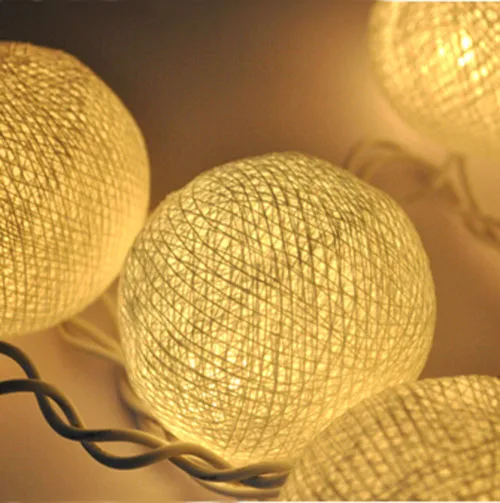 3M 20 LED Fabric Cotton Ball indoor string lights for Chrismas tree,decoration lamp-in LED ...