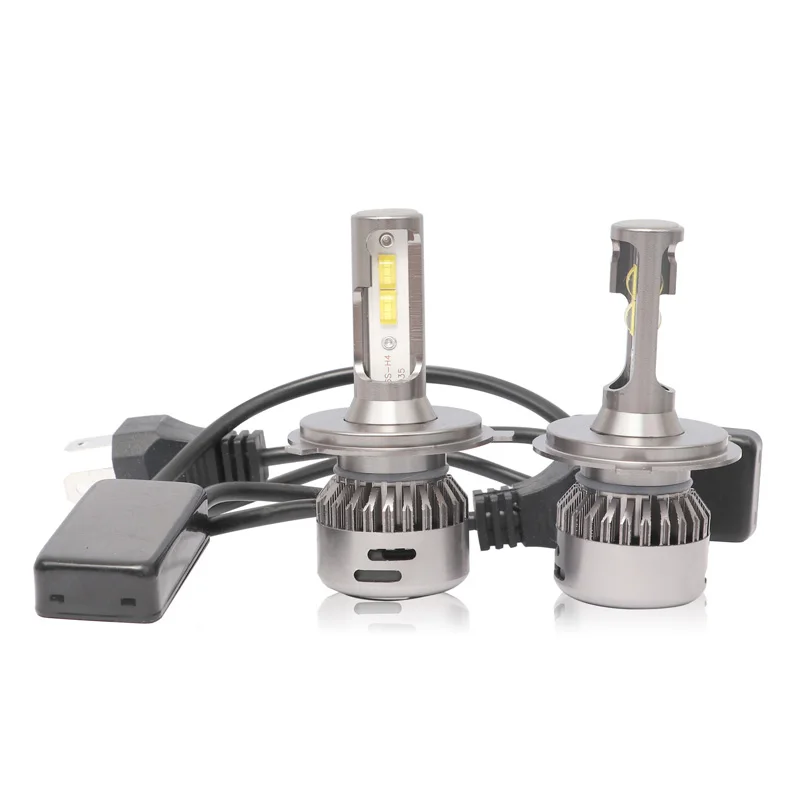 Aslent 2X H4 светодиодный H7 объектив 55 Вт/лампа 20000LM 6500 LED Canbus Error Free H11 H8 HB4 H1 HB3 9005 9006 Авто