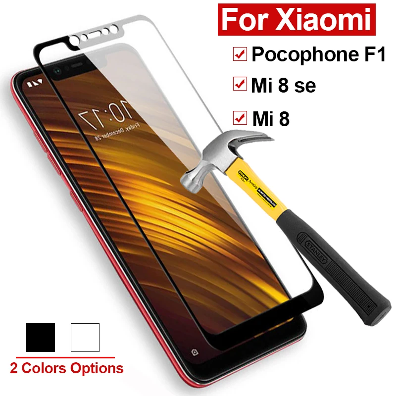 

Full cover pocophone f1 glass for xiaomi mi 8 se glass mi8 screen protector poco glas tempered xiomi xaomi xiami protective film