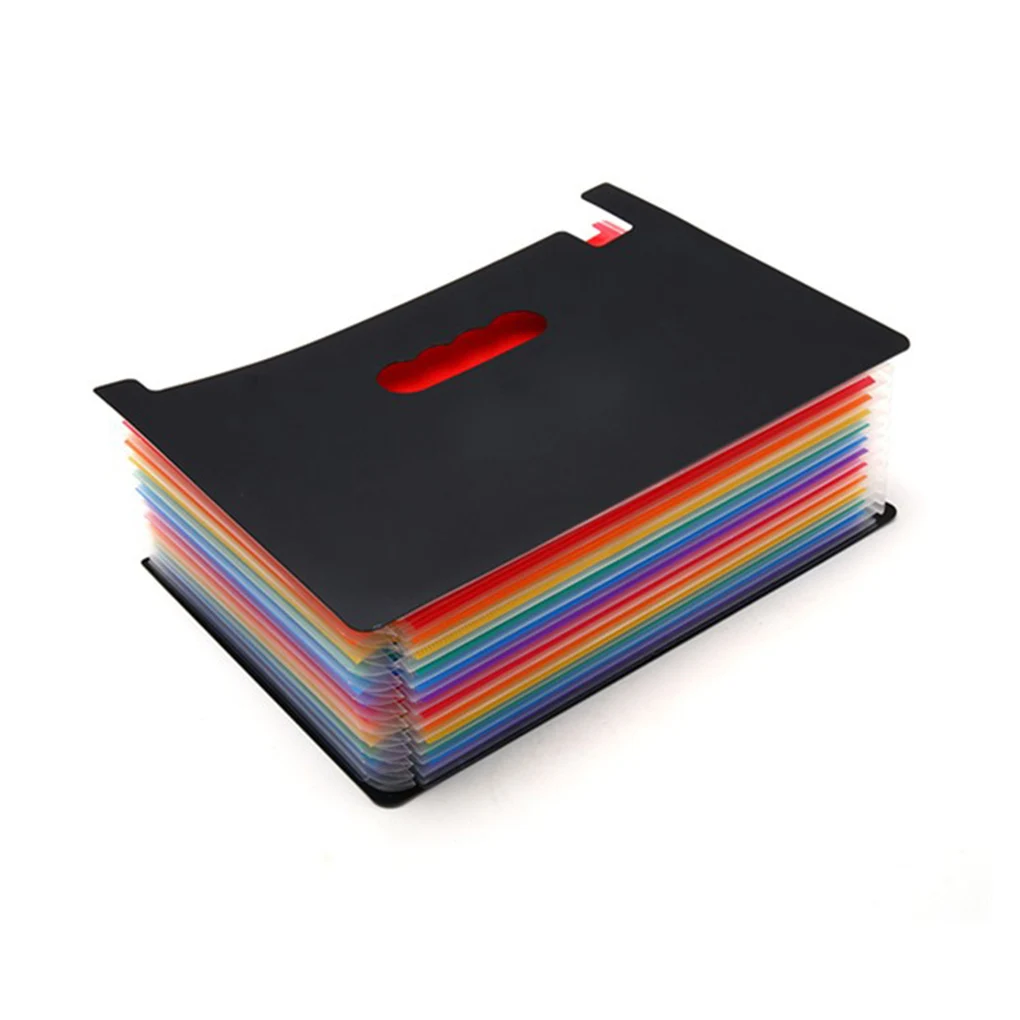 Многоцветный Пластиковый А4 аккордеон органайзер для файлов, папок с расширяемой подставкой для бумажника