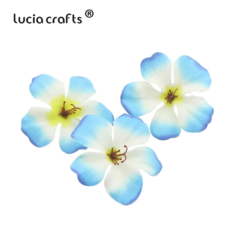 Lucia crafts, 50 шт., около 5,5 см, искусственный цветок, голова, свадьба, вечеринка, домашнее рукоделие декоративный материал, венок, ремесло A1007