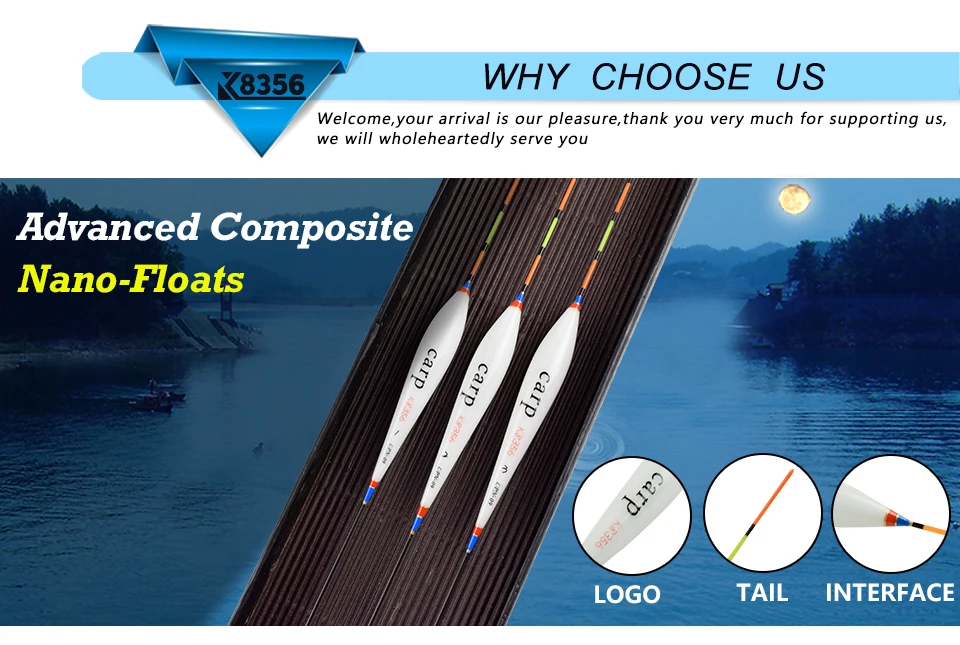 K8356 3PcsLot Fishing Floats Nano PMI Tackle Tool Fish 15 Float Mesh Carp Fish Accessories Very Light Fit Everything Fishing (8)